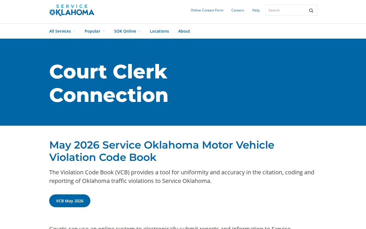 Cimarron County traffic warrants Service Oklahoma court clerk connection